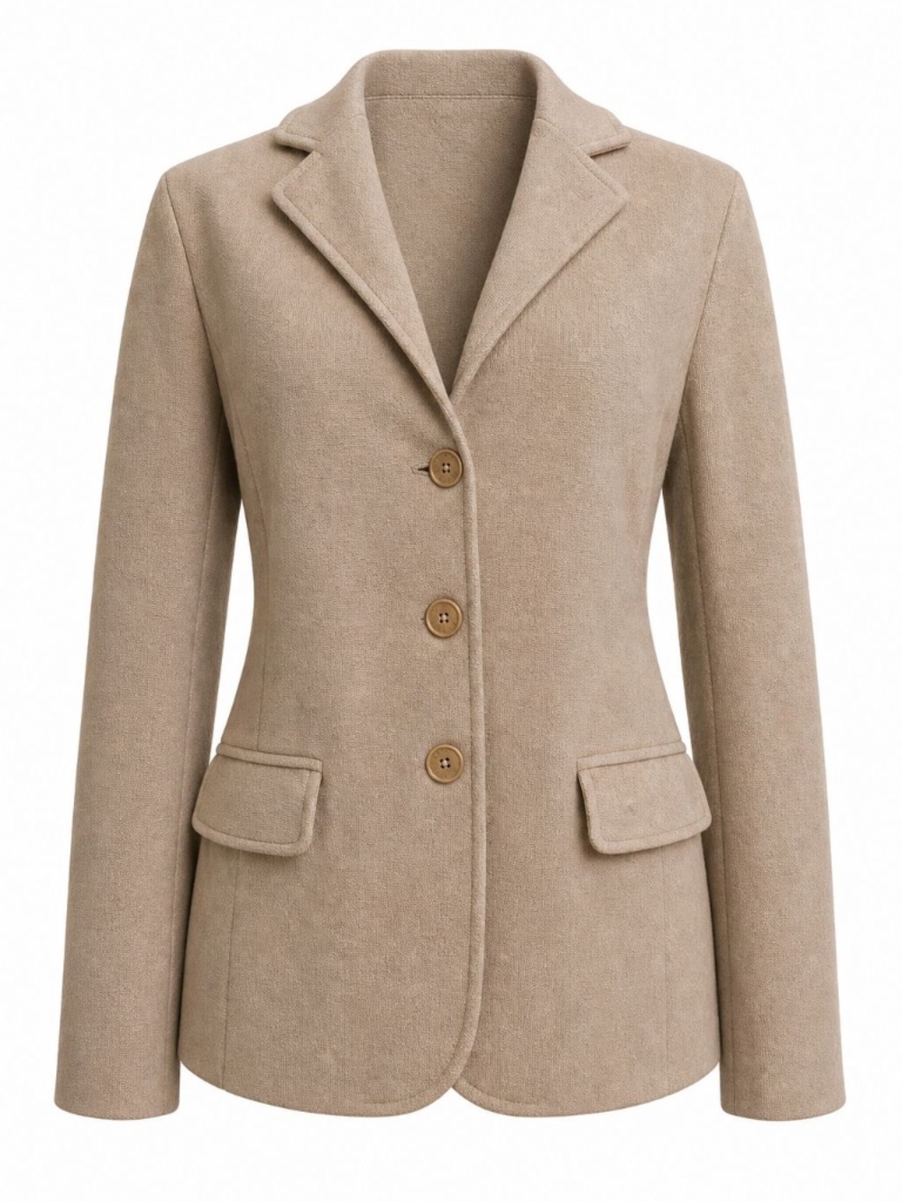 Lauren Ralph Lauren Camel Beige Tailored Cotton Blend Blazer